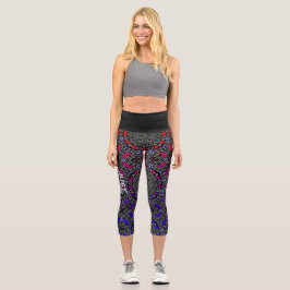 Leggings Capri Trece del calidoscopio del volumen trece