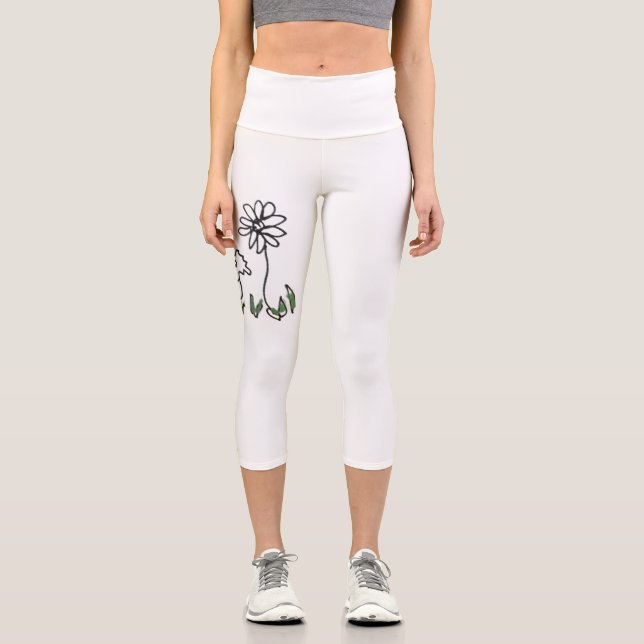 Leggings Capri Tres flores pequeñas también (Anverso)
