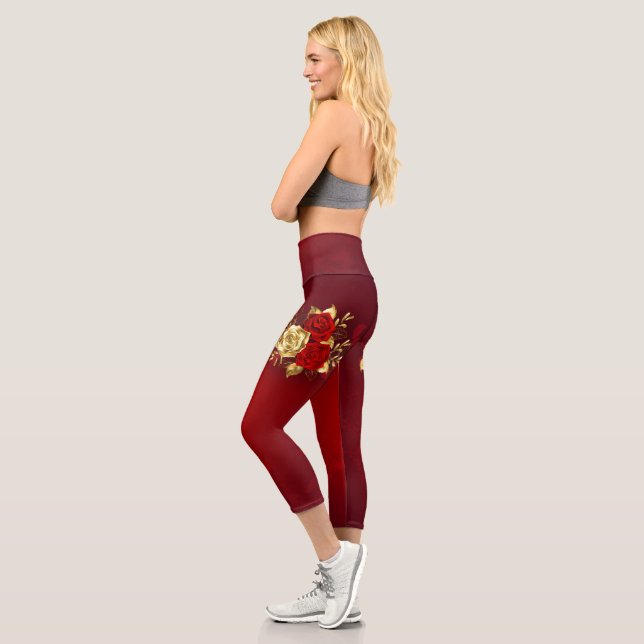 Leggings Capri Tres Rosas Joyas (Izquierda)