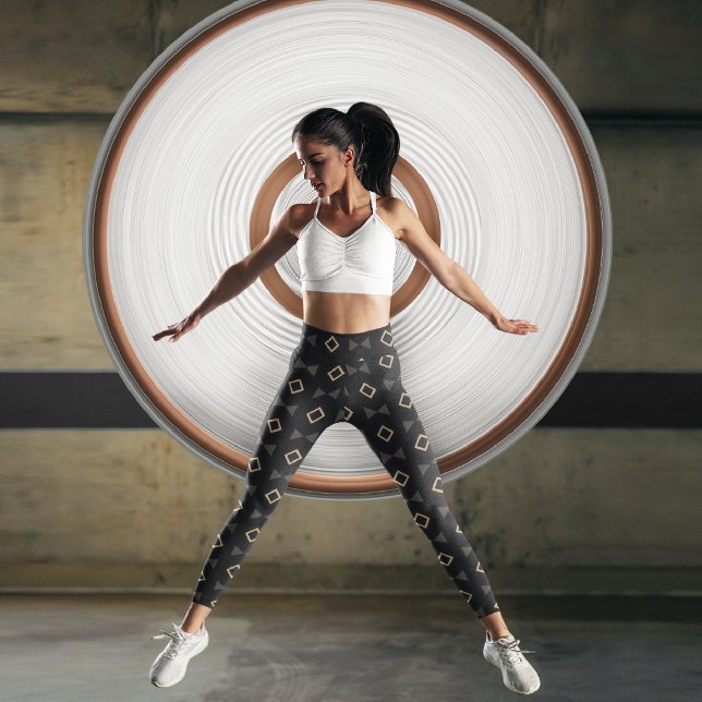 Leggings Capri Triángulo de Memphis (Subido por el creador)