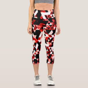 Leggings Capri Triángulo Geometría vibrante Patrón de galaxia hum