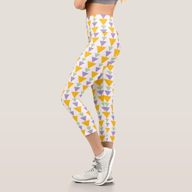 Leggings Capri Triángulo Geométrico Audaz (Izquierda)