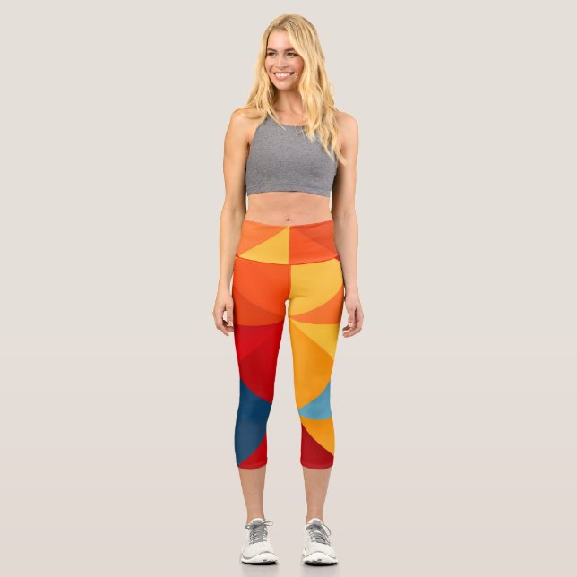 Leggings Capri Triángulos coloridos (Anverso)