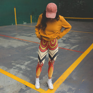 Leggings Capri Tribal estilo azteca