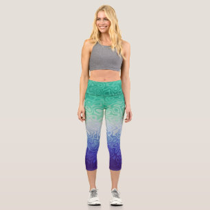 Leggings Capri Trippy Ripply Funky Boho MLM Hombres que Aman a Ho