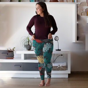 Leggings Capri Tropical oscuro