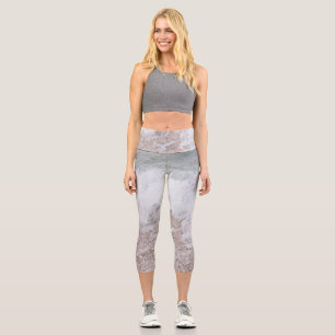 Leggings Capri Tropical Shoreline Bliss 3 #art #travel