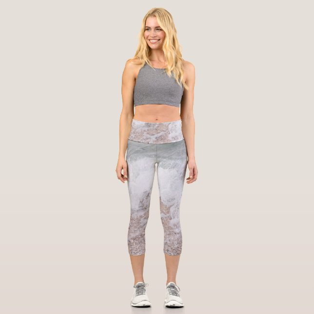 Leggings Capri Tropical Shoreline Bliss 3 #art #travel (Anverso)