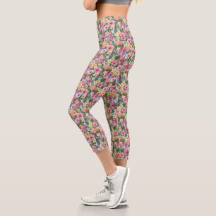Leggings Capri Trópicos Rosa
