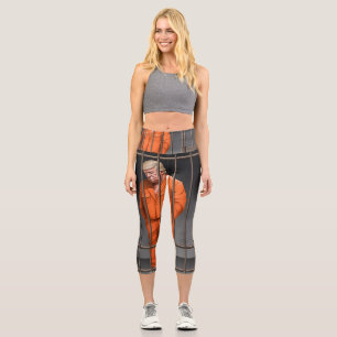 Leggings Capri Trump en la cárcel: Capris de yoga con alto derroc