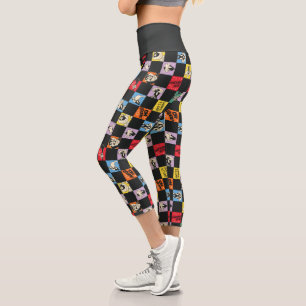 Leggings Capri TUNES™ en blanco y negro en el verificador de colo