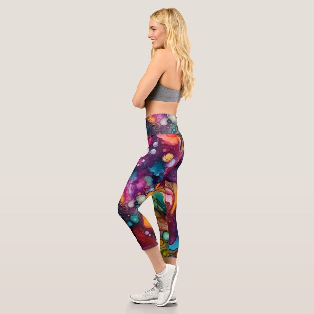 Leggings Capri Tye retro de los años 60 muere hippy de los 70 (Izquierda)