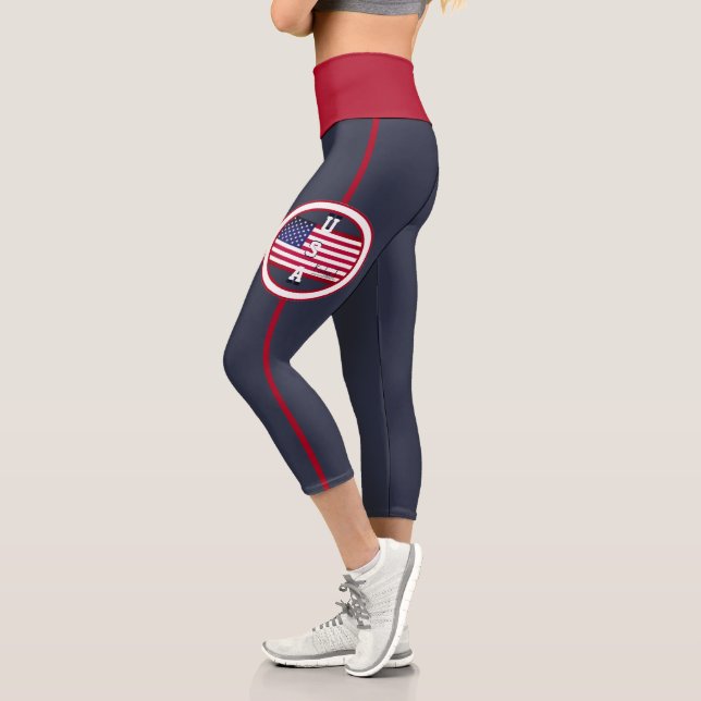 Leggings Capri U.S.A. Kinka T Creations (Izquierda)