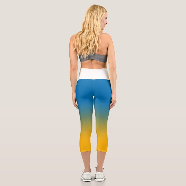 Leggings Capri Ucrania, colores de libertad (Reverso)