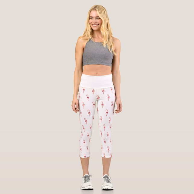 Leggings Capri Un bastón de caramelo (Anverso)