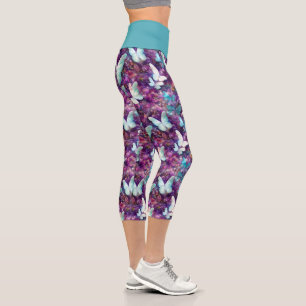 Leggings Capri Un diseño de la serie de mariposas místicas 7