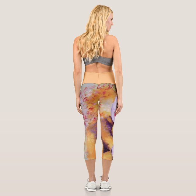 Leggings Capri Un payaso dulce tocando el violín (Reverso)