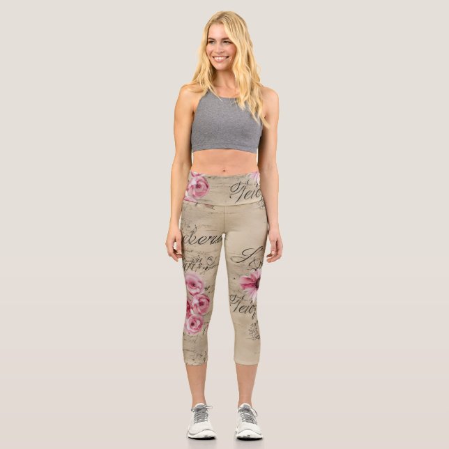 Leggings Capri Una serie de diseño de éfera francesa 20 (Anverso)