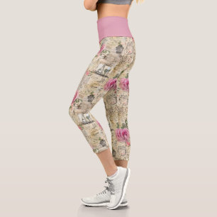 Leggings Capri Una serie de diseño de efímera francesa 1