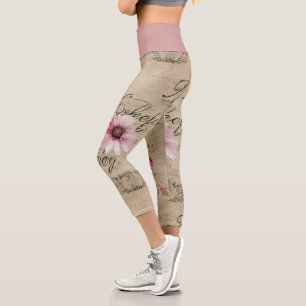 Leggings Capri Una serie de diseño de efímeras francesas 20