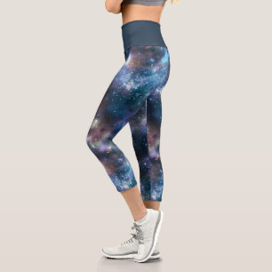 Leggings Capri Una serie de diseño de galaxia brillante 3