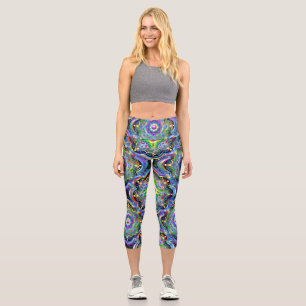Leggings Capri Universo Mandala Colores Psicodélicos