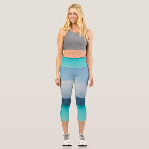 Leggings Capri Vela en el Mar Caribe #1 #océano #muro #arte