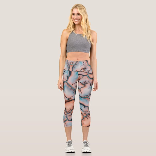 Leggings Capri Venas corales (Anverso)