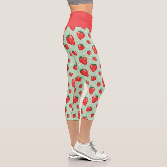 Leggings Capri Verano de Fresa y Menta (Derecha)