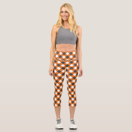 Leggings Capri Verano femenino vestido de Gingham