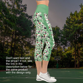 Leggings Capri Verano - Mariquitas, Mariposas Hojas-CON TEXTO