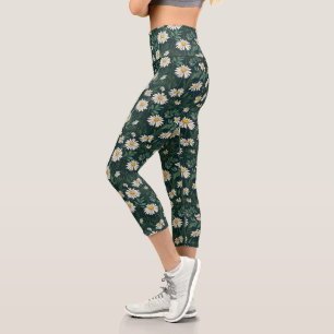 Leggings Capri Verano White Daisy Meadow