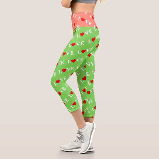 Leggings Capri Verde Amor Motif Elegancia Lime Verde (Izquierda)