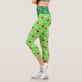 Leggings Capri Verde Amor Motif Elegancia Lime Verde