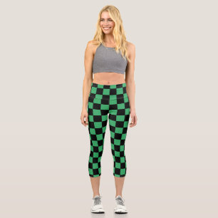 Leggings Capri Verde y negro