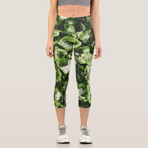 Leggings Capri Verdor vibrante rocas de cristal