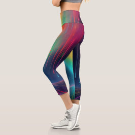 Leggings Capri Viaje con gota de arcoiris