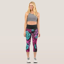 Leggings Capri Vibes de las islas tropicales | Talle alto