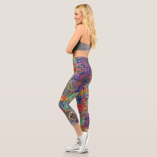 Leggings Capri Vibración psicodélica - Leyendas Capris de Bonito