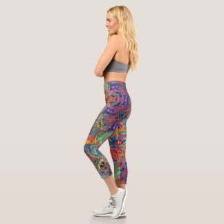 Leggings Capri Vibración psicodélica - Leyendas Capris de Bonito