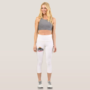 Leggings Capri Vibraciones al aire libre Montaña Árbol Amanecer