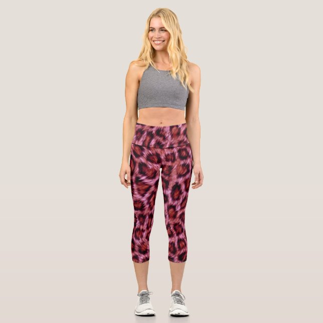 Leggings Capri vibraciones de guepardo (Anverso)