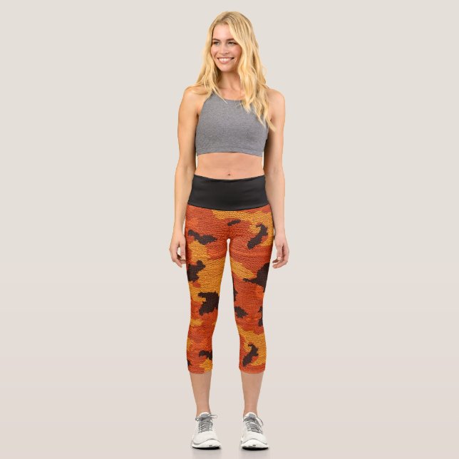 Leggings Capri Vibrantes imprentas de yoga de Capri (Anverso)