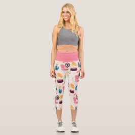 Leggings Capri victoriano del antiguo fonógrafo gramófono cameo