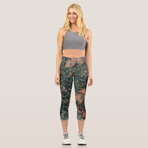 Leggings Capri Vida silvestre William Morris Greenery Fox