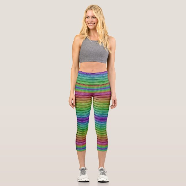 Leggings Capri Vigas arco iris (Anverso)