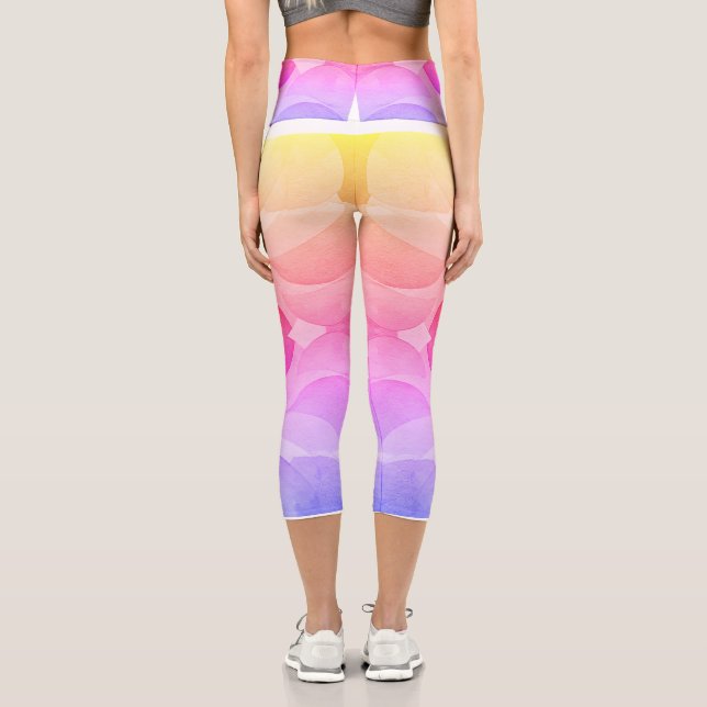 Leggings Capri Vintage Abstract Pattern (Reverso )