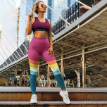 Leggings Capri Vintage de contraste<br><div class="desc">Fondo de rayas de contraste antiguas. Patrón de rayas de surf de estilo retro de verano. Pruebe estas leggings de Capri y deje sus comentarios.</div>