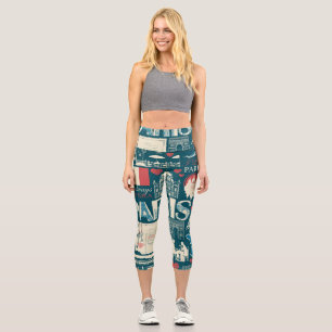 Leggings Capri Vintage parisino: Elegancia de la República France