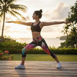 Leggings Capri Visiones vibrantes Capris de alto deseo